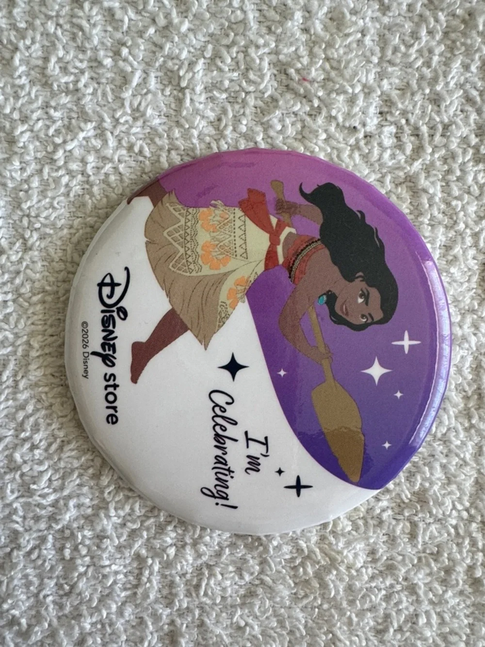 Disney Moana 'I'm Celebrating!' Party Button Pin
